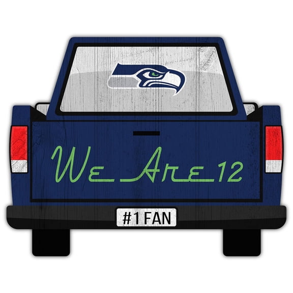 Seattle Seahawks 12'' x 12'' Truck Back D-cor