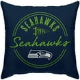 thumbnail image 1 of Seattle Seahawks 18'' x 18'' Script Circle Duck Cloth D-cor Pillow Cover, 1 of 1