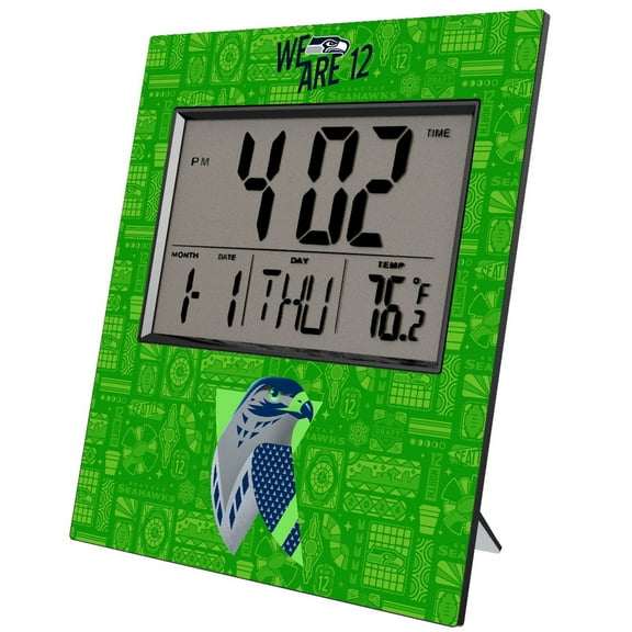 Seattle Seahawks 2024 Illustrated Limited Edition Digital Desk/Wall Clock