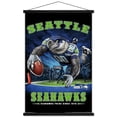 thumbnail image 1 of Seattle Seahawks 22.4'' x 34'' Magnetic Framed Mascot Endzone Poster, 1 of 3