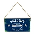 thumbnail image 1 of Seattle Seahawks 6" x 11" Welcome Home Wood Wall Sign with Rope Hanger, 1 of 4