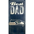 thumbnail image 1 of Seattle Seahawks 6'' x 12'' Best Dad Sign, 1 of 7