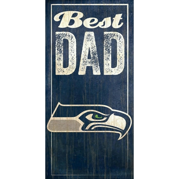 Seattle Seahawks 6'' x 12'' Best Dad Sign