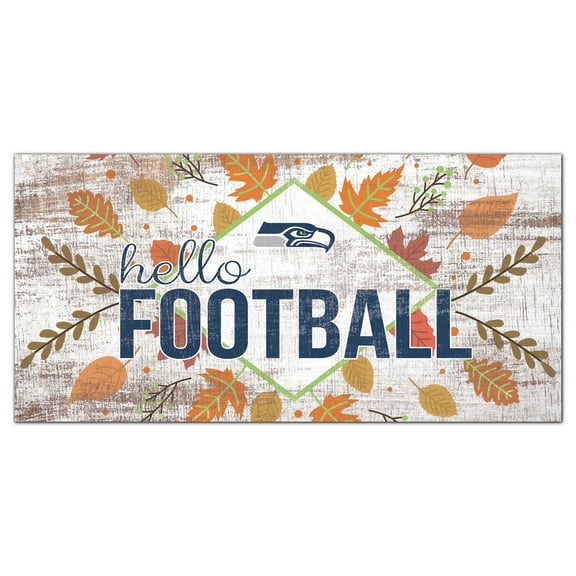 Seattle Seahawks 6'' x 12'' Hello Football Wall Art
