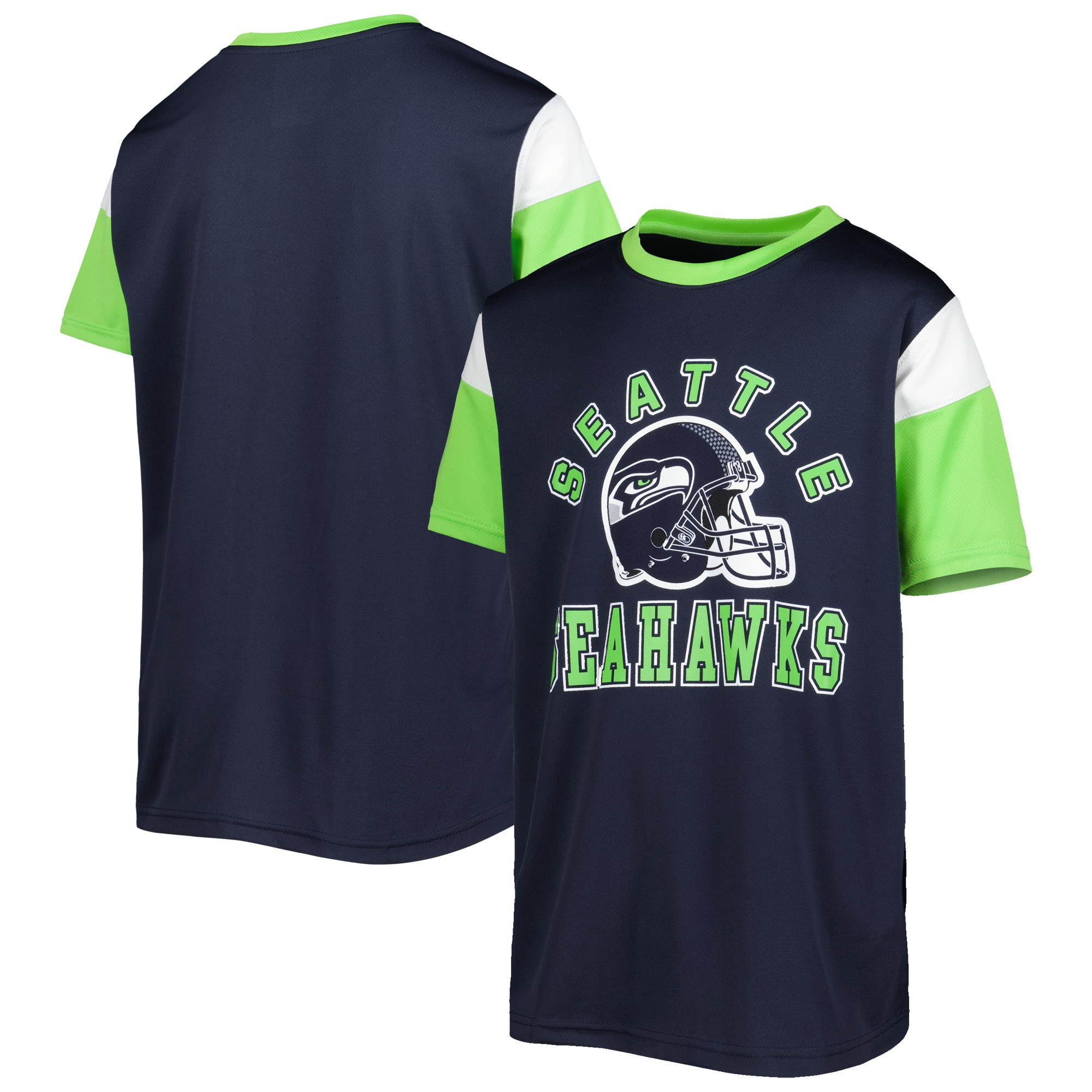 Seattle Seahawks Boys 4 18 SS Poly Pin Dot Top 9K1BXFFAZ L10 12