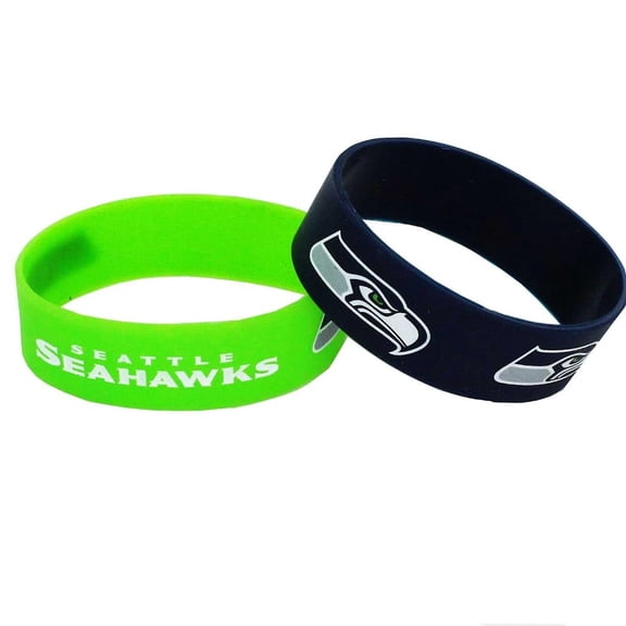Seattle Seahawks Bracelets - 2 Pack Wide