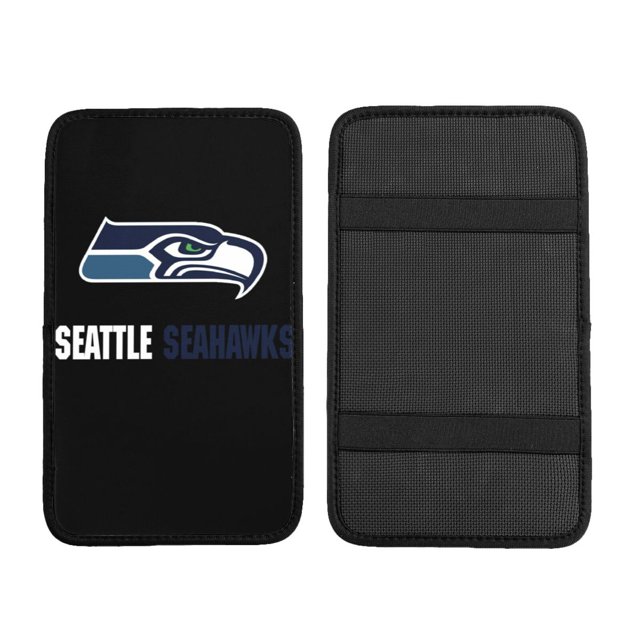 SeattleSeahawks Car Armrest Box Pad Car Armrest Seat Box Cover