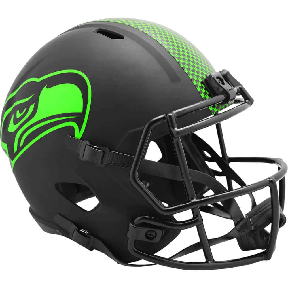Seattle Seahawks Eclipse Black Replica Speed Unsigned Full Size Helmet 209216