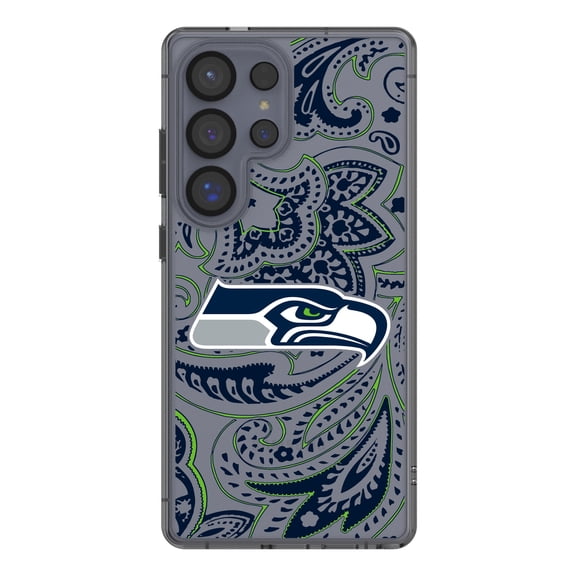 Seattle Seahawks Galaxy Clear Paisley Design Case