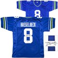 thumbnail image 1 of Seattle Seahawks Matt Hasselbeck Autographed Blue Throwback Jersey Beckett BAS Witness 230045, 1 of 5