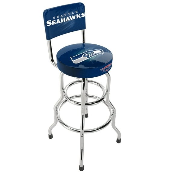 Seattle Seahawks NFL Blitz High Back Adjustable Swivel Stool, Arcade1Up