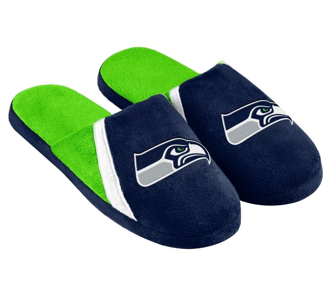 Forever Collectibles Seattle Seahawks NFL Swoop Logo Slide Slippers Large Male Walmart Business Supplies