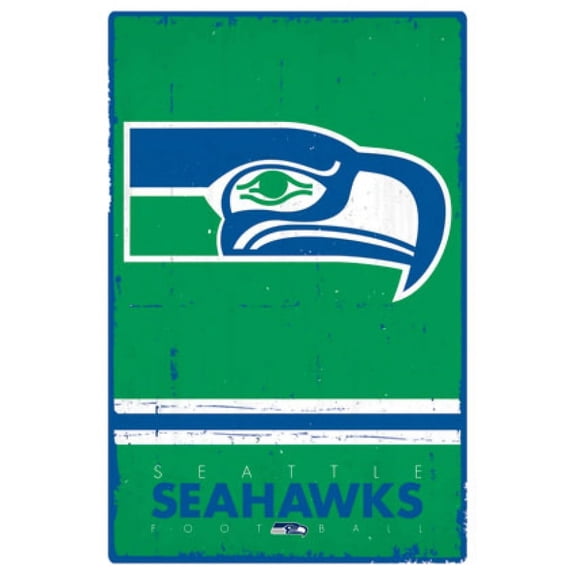 Seattle Seahawks - Retro Logo 15 Poster - 22 x 34 inches