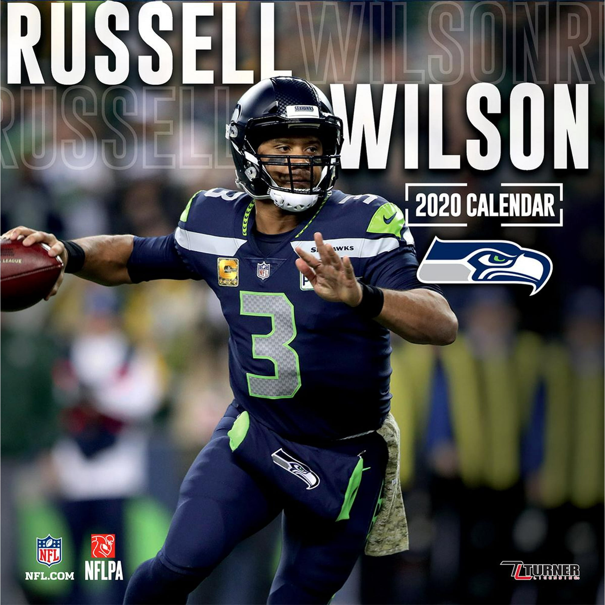 Seattle Seahawks Russell Wilson: 2020 12x12 Player Wall Calendar