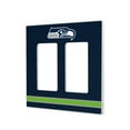 thumbnail image 1 of Seattle Seahawks Stripe Double Rocker Light Switch Plate, 1 of 4