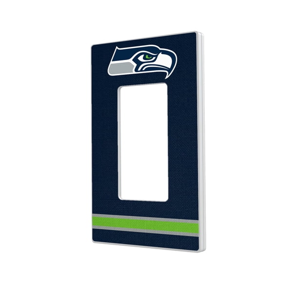 Seattle Seahawks Stripe Single Rocker Light Switch Plate