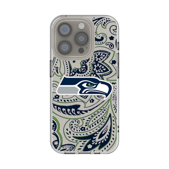 Seattle Seahawks iPhone Clear Paisley Design Case