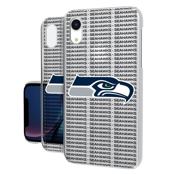 Seattle Seahawks iPhone Clear Text Backdrop Design Case