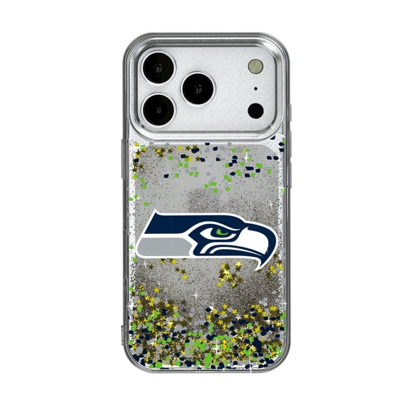 Seattle Seahawks iPhone Glitter Case with Confetti Design