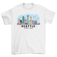 thumbnail image 1 of Seattle Since 1869 City Skyline T-Shirt Men Women Unisex, 1 of 2