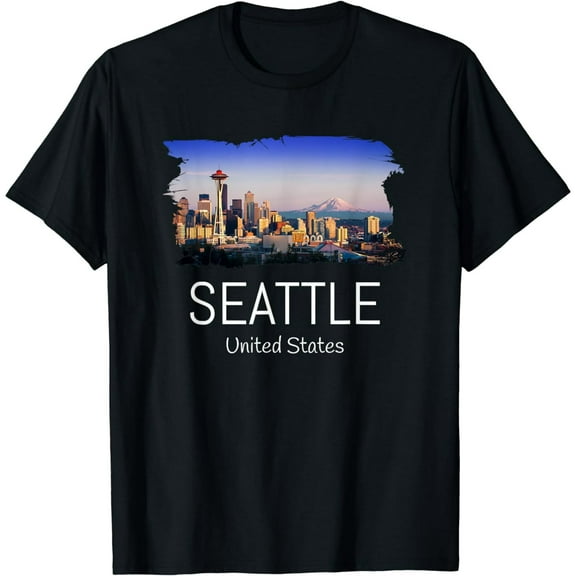 Seattle Skyline Cityscape Souvenir Seattle Washington T-Shirt