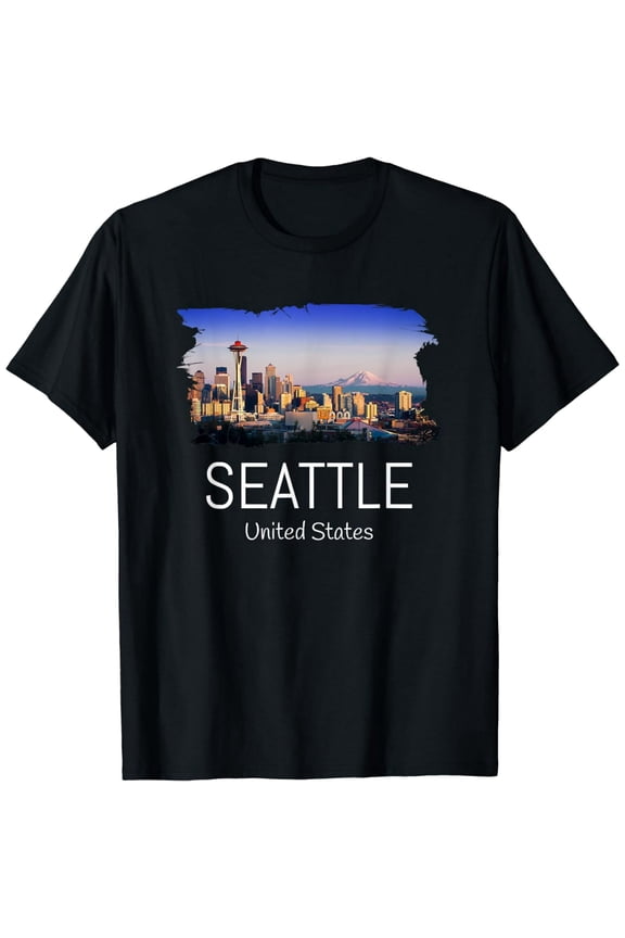 Seattle Skyline Cityscape Souvenir Seattle Washington T-Shirt
