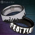 thumbnail image 1 of Seattle Skyline Tungsten Carbide Ring, 1 of 9