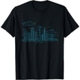 thumbnail image 1 of Seattle Skyline Vintage Seattle Washington T-Shirt, 1 of 3