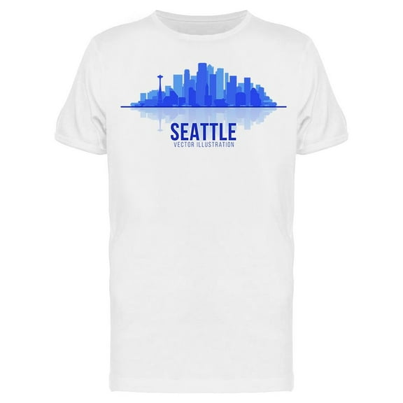 Seattle, Skyline W/shadow T-Shirt Men -Image by Shutterstock, Male Small