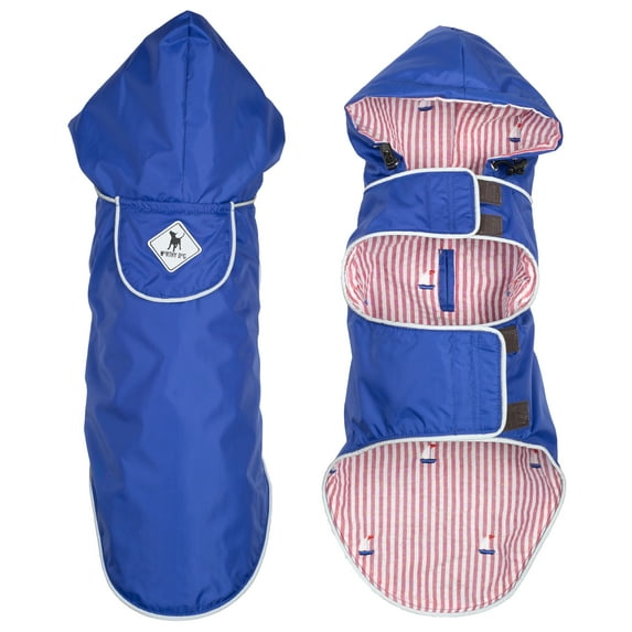 The Worthy Dog Lightweight Water-Resistant Seattle Slicker Dog Rain Jacket