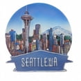 thumbnail image 1 of Seattle Souvenir Skyline Banner Magnet, 1 of 2