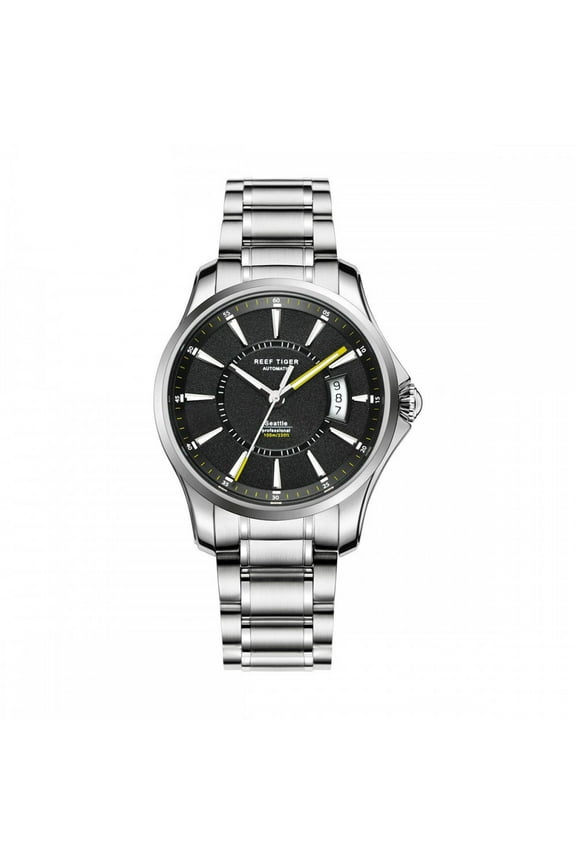 Seattle Space Needle Stainless Steel Yellow Hands Super Luminous Formal Men's Watch RGA166-YBYG