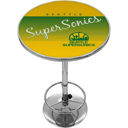 Seattle Super Sonics NBA Hardwood Classics Chrome Pub Table - Green, Yellow, White