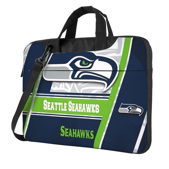 Seattle Team Customized Ultra-Thin Portable Single-Shoulder Laptop Bag Shockproof Soft Lining Double Zipper Computer Bag