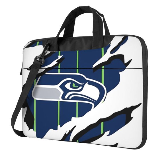 Seattle Team Customized Ultra-Thin Portable Single-Shoulder Laptop Bag Shockproof Soft Lining Double Zipper Computer Bag