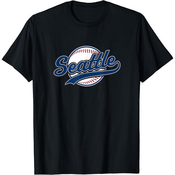 Seattle Tee Vintage Baseball Throwback Retro Design T-Shirt, Unisex T-Shirt