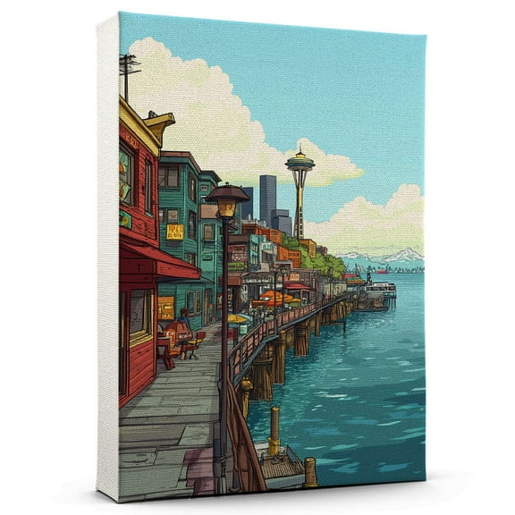 Seattle Travel Canvas, Washington Canvas Print,Seattle Canvas Wall Art,Washington Travel Wall Art, Travel Print, Travel Gift -103AZ1262