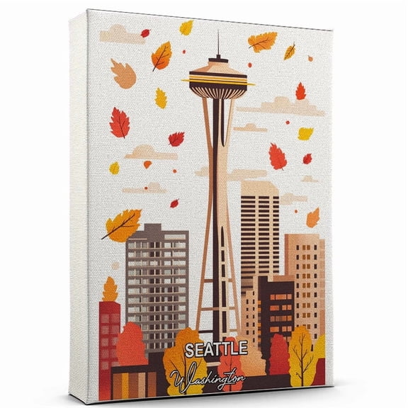 Seattle Travel Global Destination Canvas Washington Canvas Celebrate Your Favorite Destination A Sophisticated Touch to Any Room