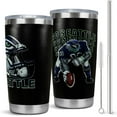 thumbnail image 1 of Seattle Tumbler Cup - Ideal Seattle Gifts for Men - 20 OZ Insulated Stainless Steel Coffee Travel Mug with Lid and Straw, 1 of 6