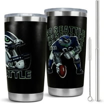 Seattle Tumbler Cup - Ideal Seattle Gifts for Men - 20 OZ Insulated Stainless Steel Coffee Travel Mug with Lid and Straw