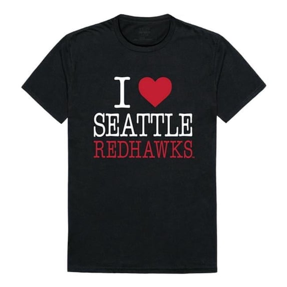 Seattle University I Love T-Shirt, Black - Small