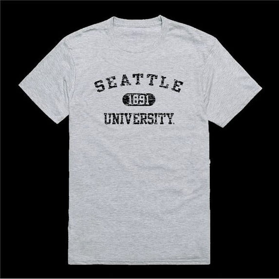 Seattle University Redhawks Distressed Arch College T-Shirt, Heather Grey - 2XL