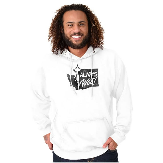 Seattle WA Space Needle Always Wet Unisex Plus Fleece Graphic Hoodie Brisco Brands 4X