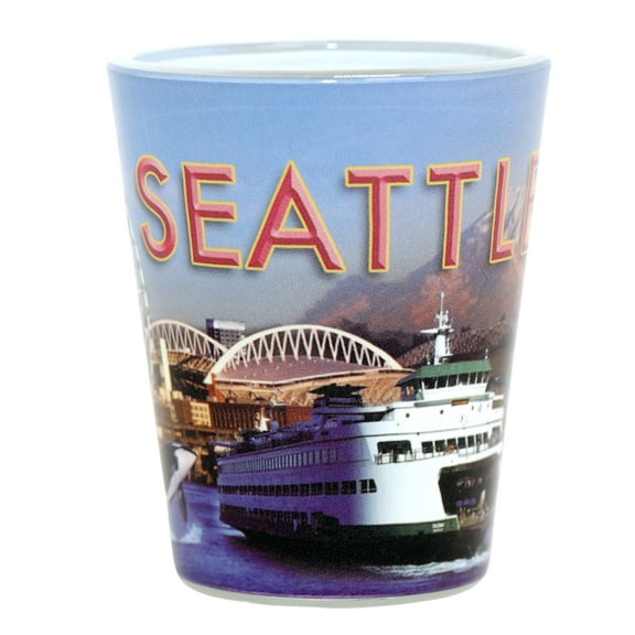 Seattle Washington Collage Shot Glass