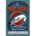thumbnail image 1 of Seattle, Washington, King Salmon Vintage Sign (16x24 Giclee Gallery Art Print, Vivid Textured Wall Decor), 1 of 3