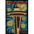 thumbnail image 1 of Seattle, Washington, Space Needle Mosaic (12x18 Wall Art Poster, Room Decor), 1 of 3