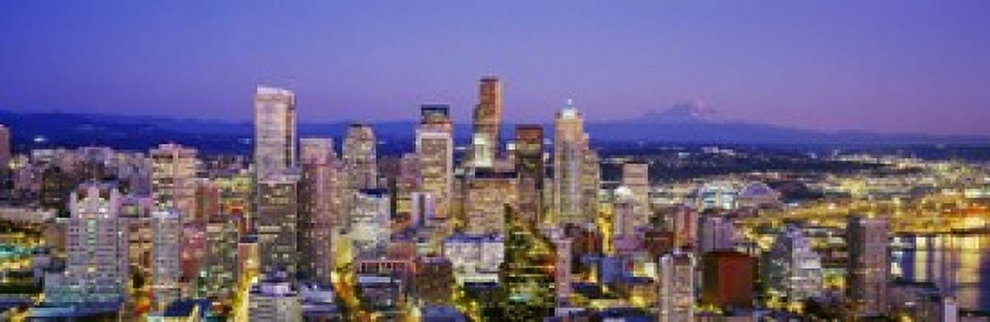 Seattle Washington State USA Canvas Art - Panoramic Images (18 x 6)