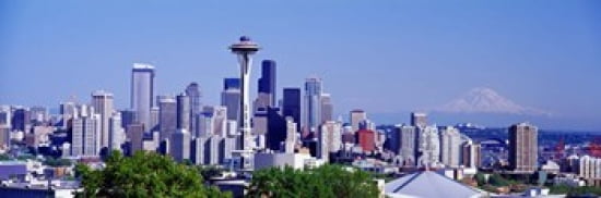 Seattle Washington State USA Canvas Art - Panoramic Images (36 x 12)