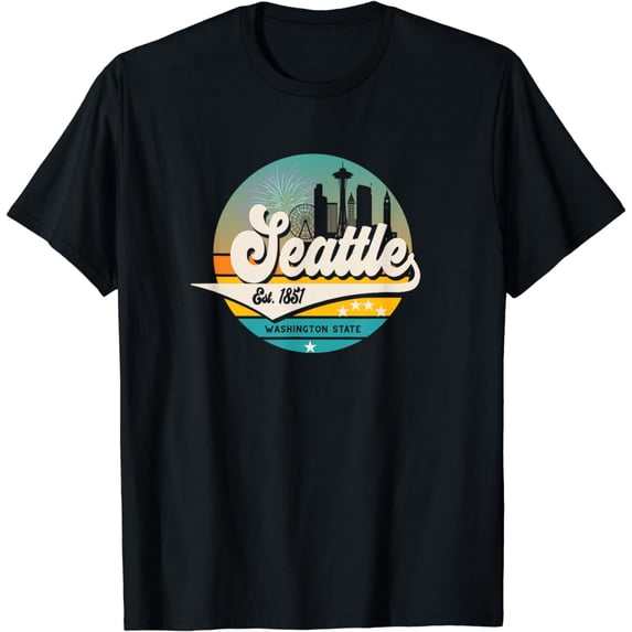 Seattle Washington USA America Gifts Space Needle Men Women T-Shirt