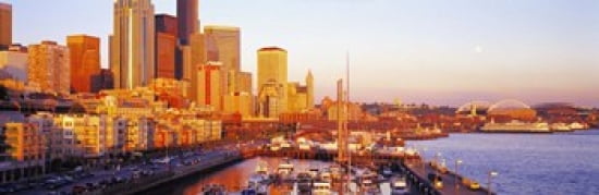 Seattle Washington USA Canvas Art - Panoramic Images (36 x 12)